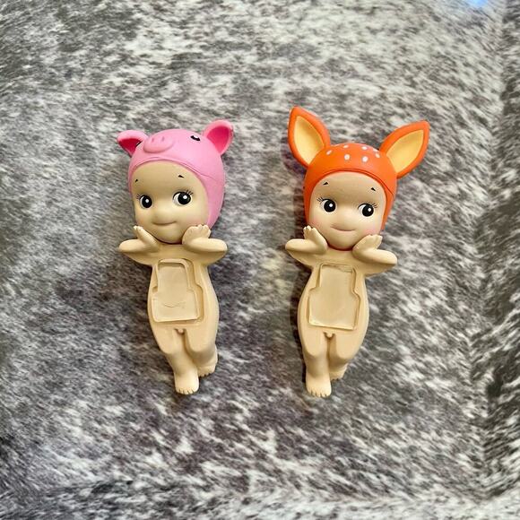 Sonny Angel Hipper 2 figurines Pig+Fawn Collectable mini figures - Picture 1 of 5